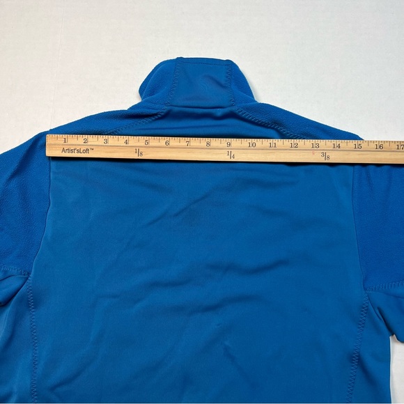 Fjallraven Full Zip High/mock Neck Sweater in Blue. - Picture 9 of 16